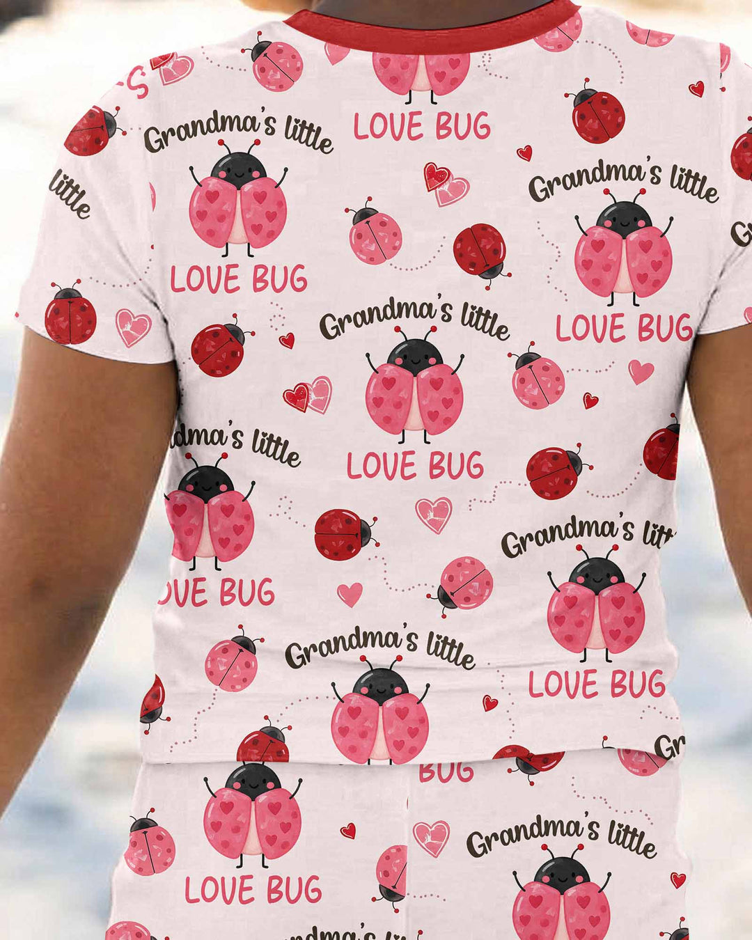 Grandma's Little Love Bug Bamboo Two Piece Short Sleeve Pajama Set