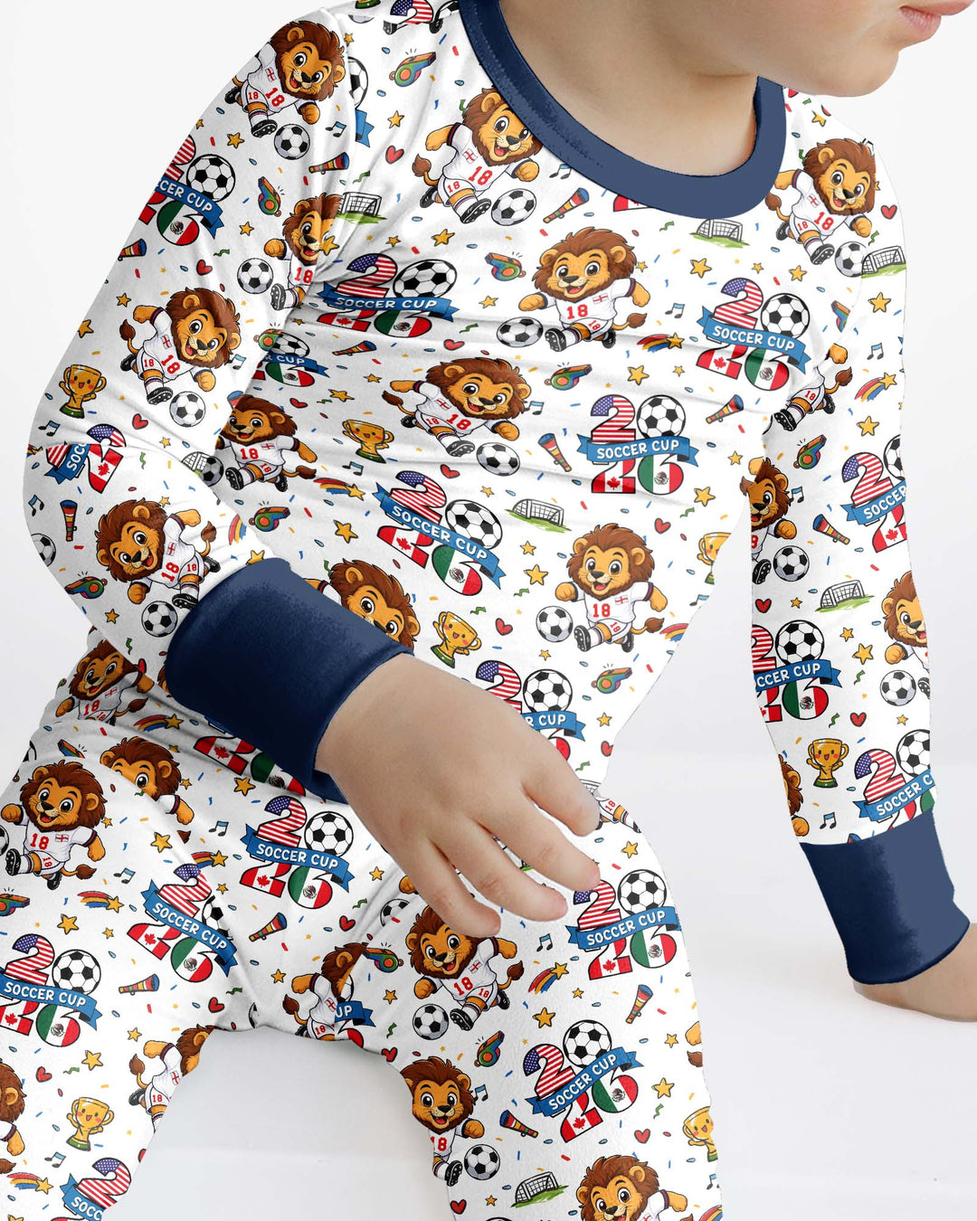 We Are The Champions Soccer Cup 2026 Bamboo Two Piece Long Sleeve Pajama Set