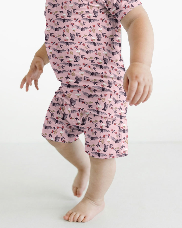 Fruit Bats Bamboo Two Piece Short Sleeve Shorts Pajama Set