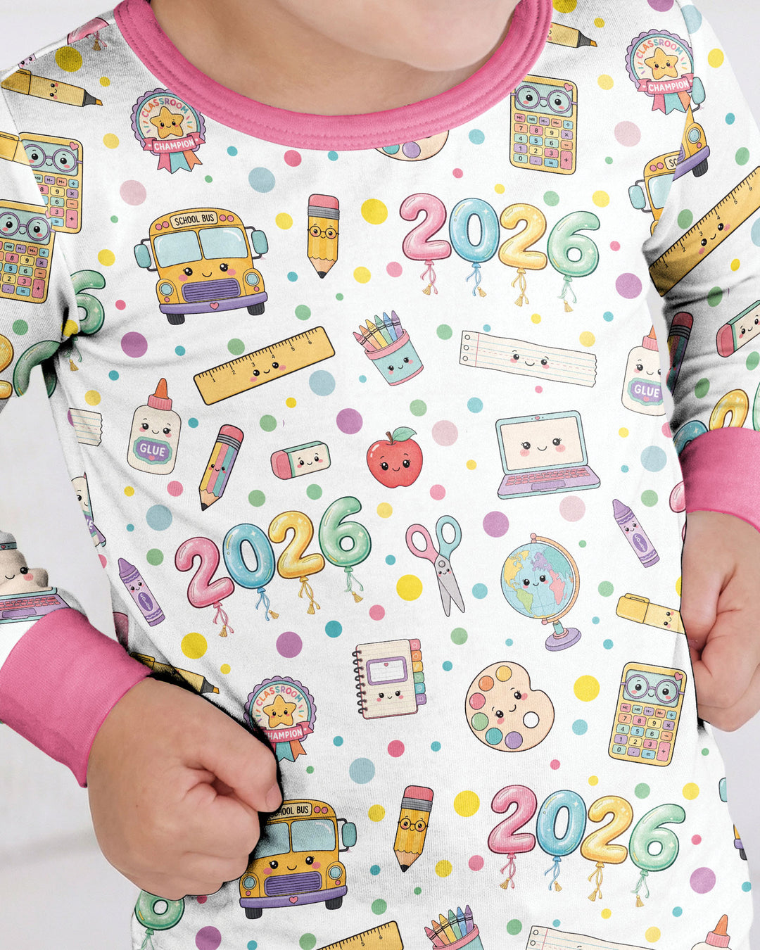 Template Bamboo Two Piece Long Sleeve Pyjamas Set