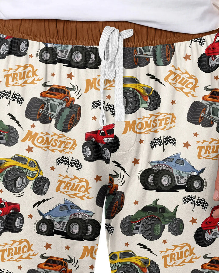 Vroom Vroom Monster Truck Bamboo Men's Pajama Set