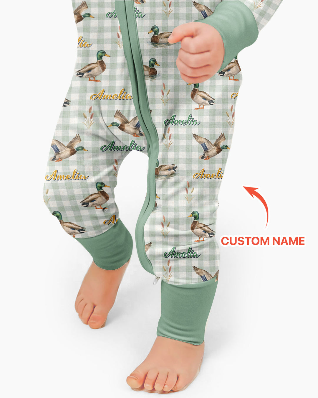 Mallard Duck Custom Name Bamboo Convertible Zippy