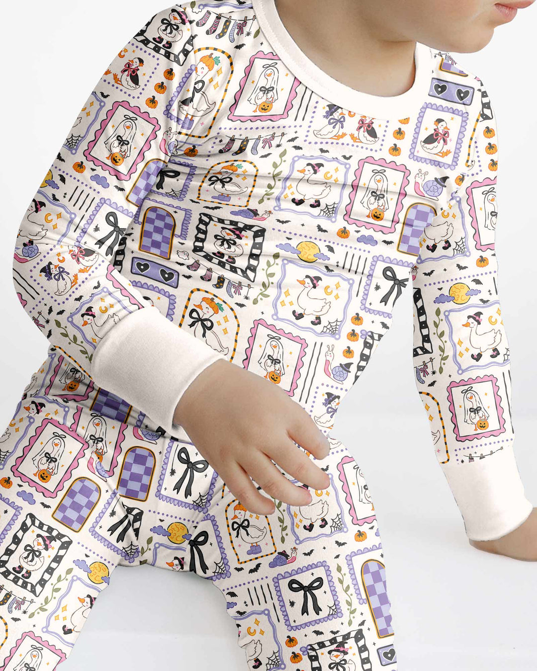 Just a Goose Halloween Bamboo Two Piece Long Sleeve Pajama Set