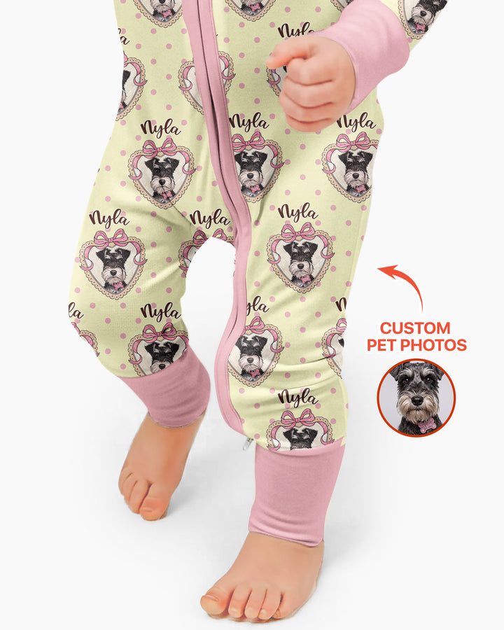 Custom Pet Photo Sweetheart Cameo Bamboo Convertible Zippy