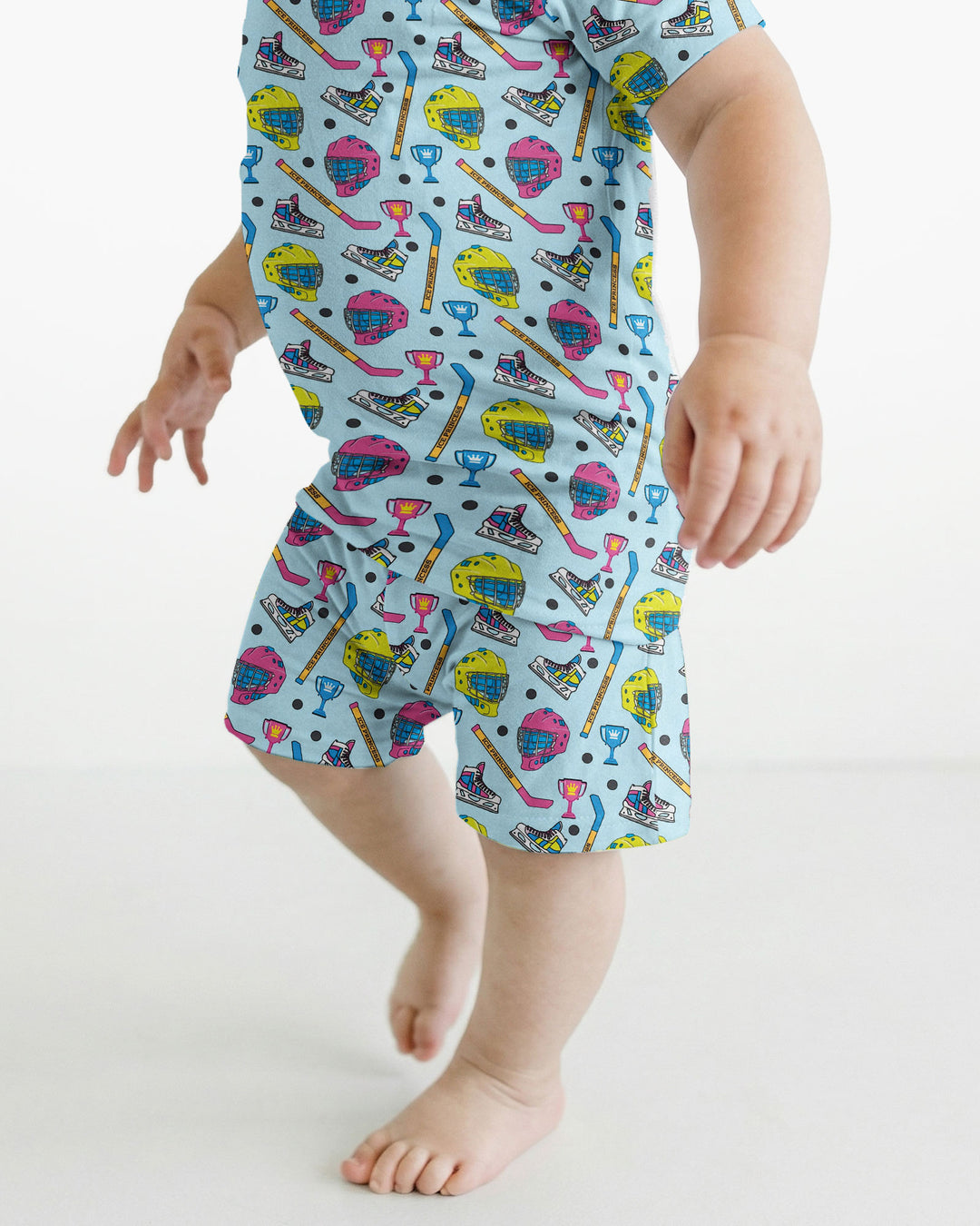 The Ice Hockey Princess Bamboo Two Piece Short Sleeve Shorts Pajama Set