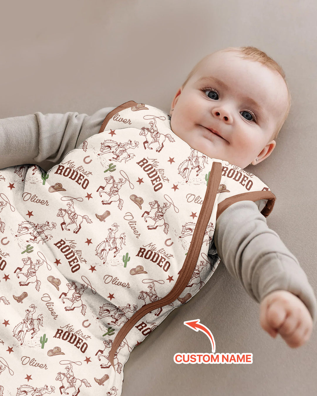 Custom Name First Rodeo Family Matching Bamboo Sleep Bag