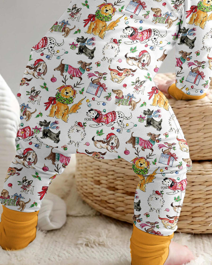 Festive Christmas Pups Bamboo Convertible Zippy