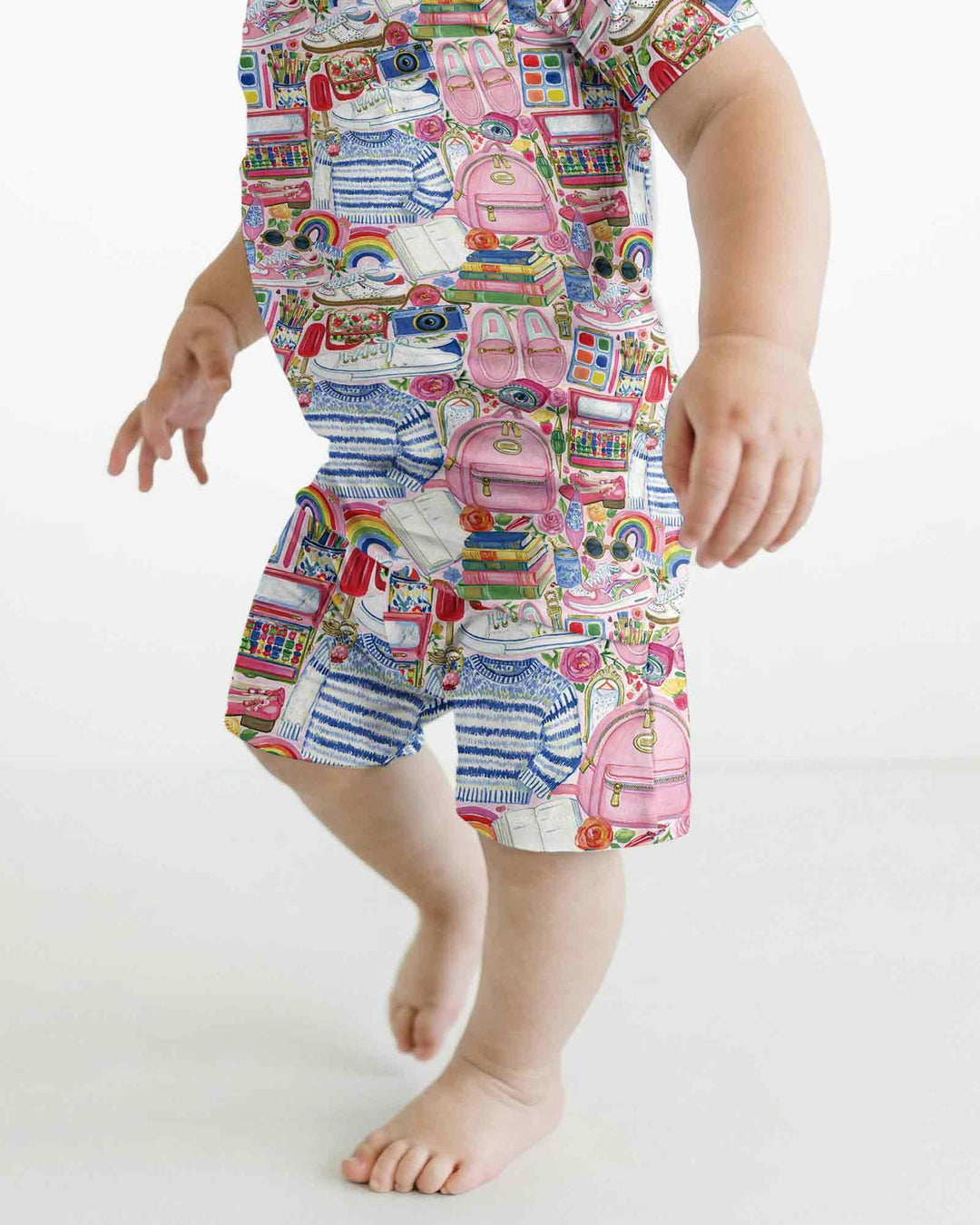 Sweet School Adventure Bamboo Women Short Sleeve Short Pajama Set