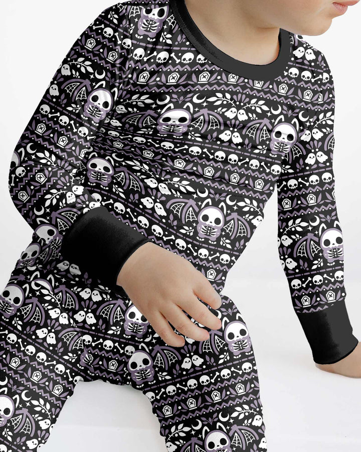 Batty Fair Isle Bamboo Two Piece Long Sleeve Pajama Set