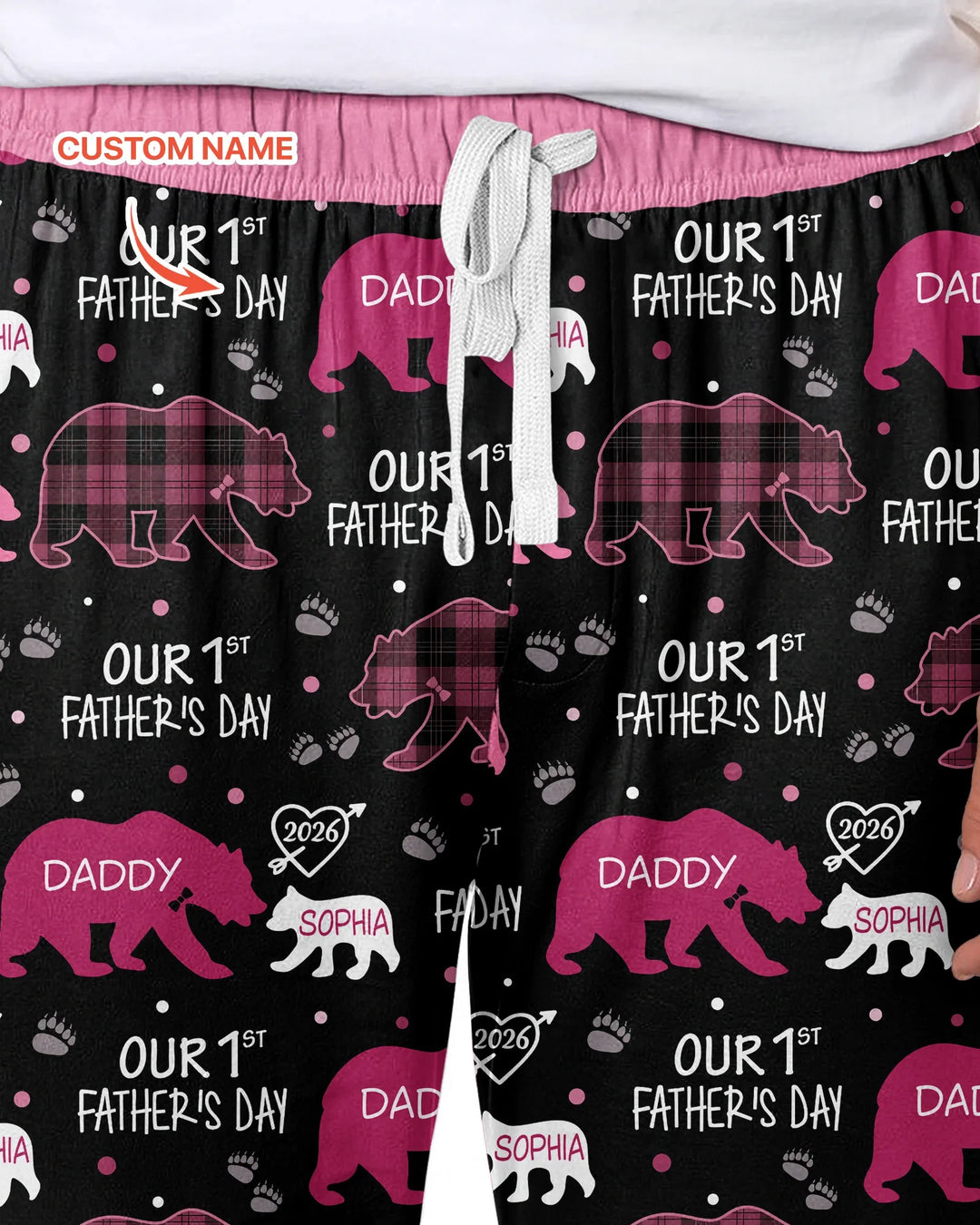 Our 1st Father's Day Daddy Bear & Me Matching Bamboo Men's Pajama Set