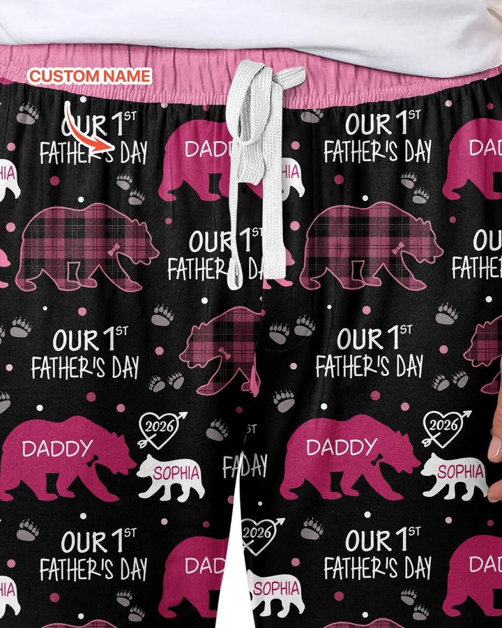 Our 1st Father's Day Daddy Bear & Me Matching Bamboo Men's Pajama Set