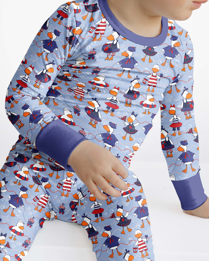 Freedom Floaties Family Matching Bamboo Two Piece Long Sleeve Pajama Set