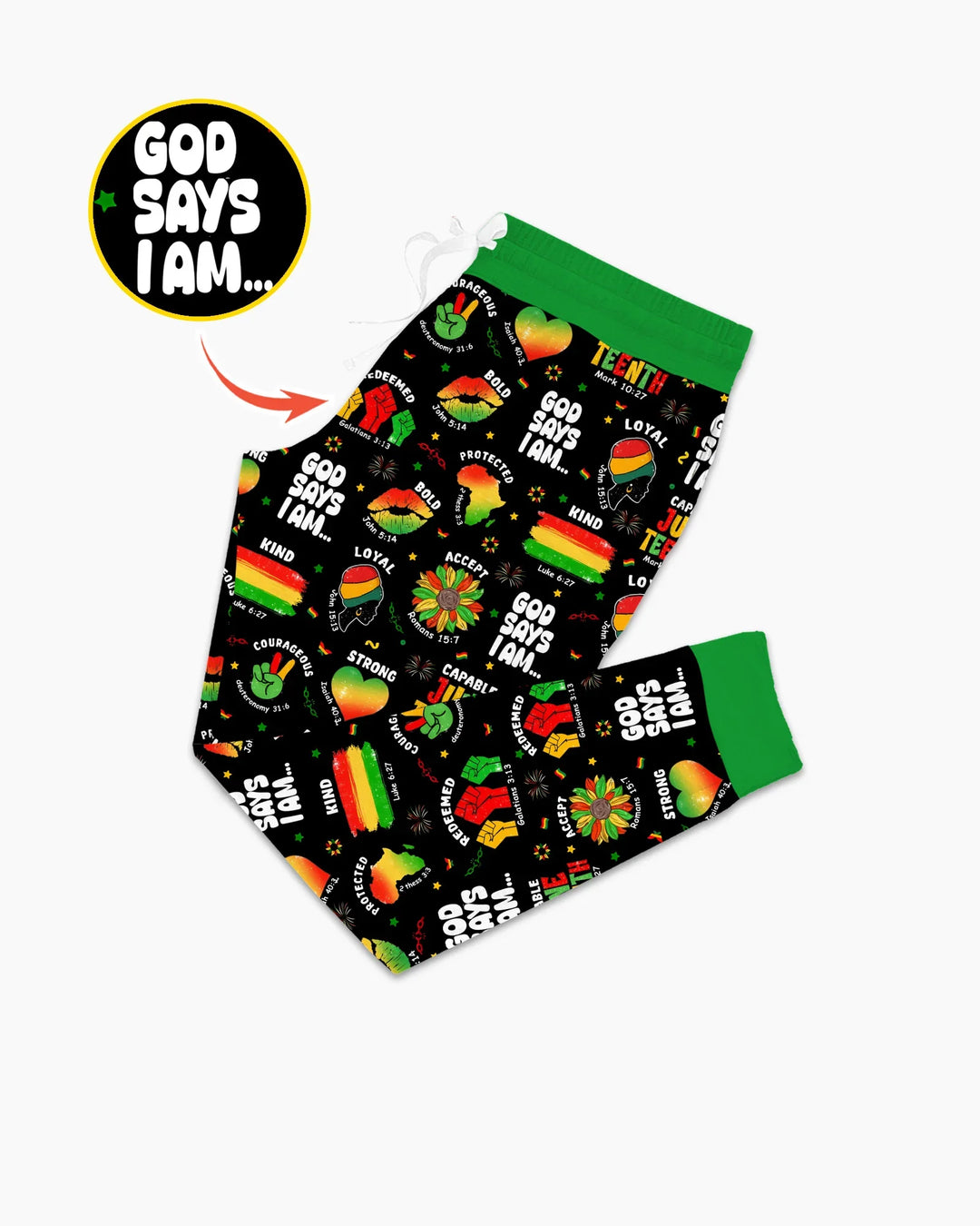 God Says I Am Juneteenth Blessings Bamboo Women Pajama Set