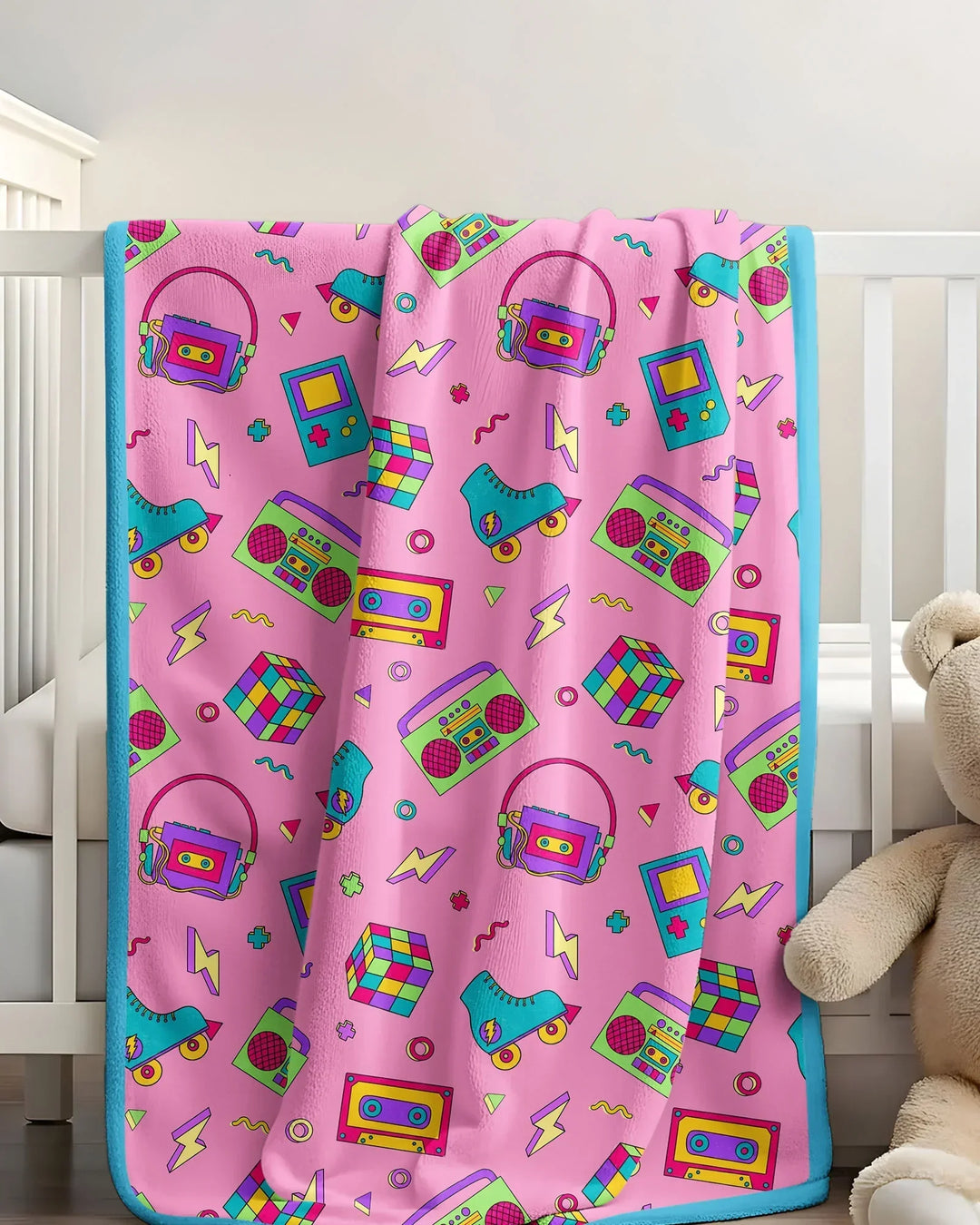 80s Retro Neon Bamboo Blanket