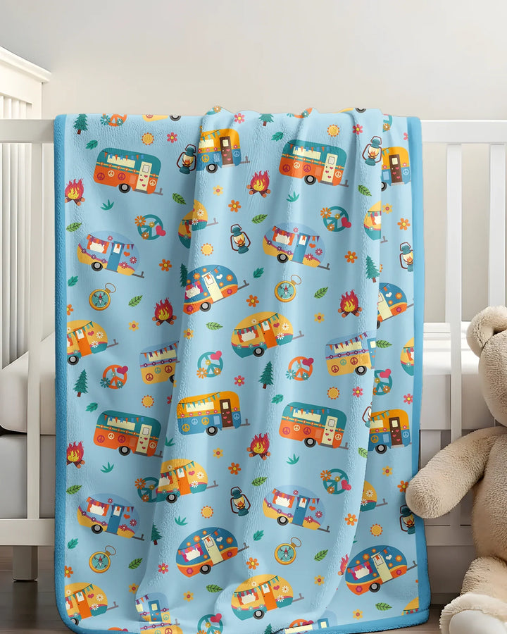 Happy Little Camper Bamboo Blanket