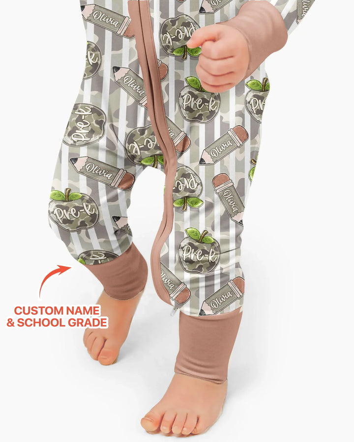 Custom Name Camo Apple Days Bamboo Convertible Zippy