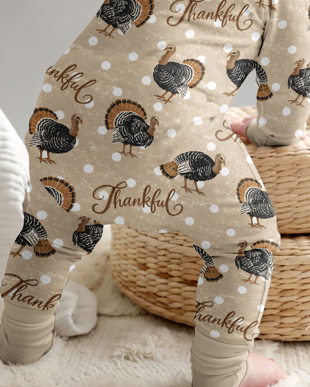 Turkey Thankful Bamboo Convertible Zippy