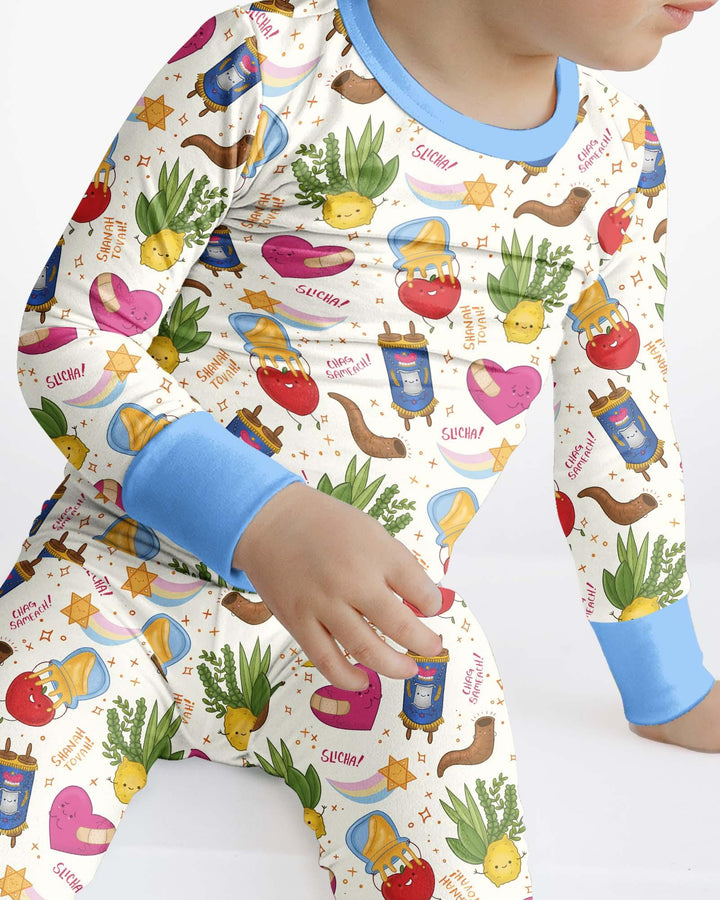 Jewish High Holidays Bamboo Two Piece Long Sleeve Pajama Set