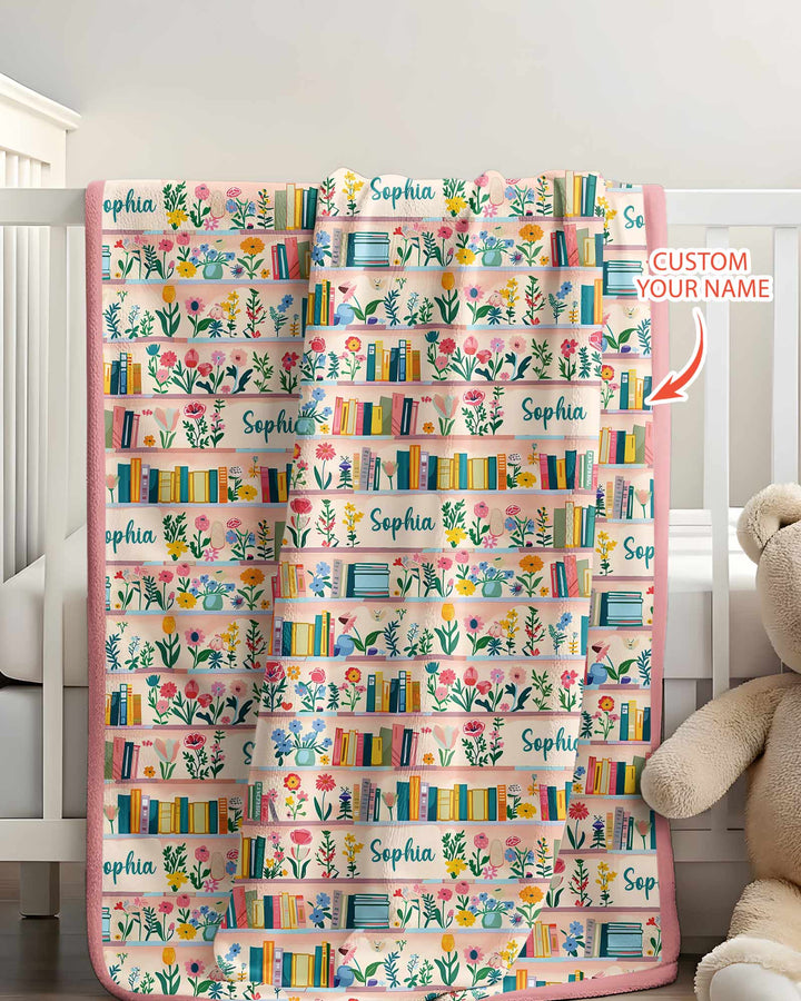 Personalized Book Lover Bamboo Blanket