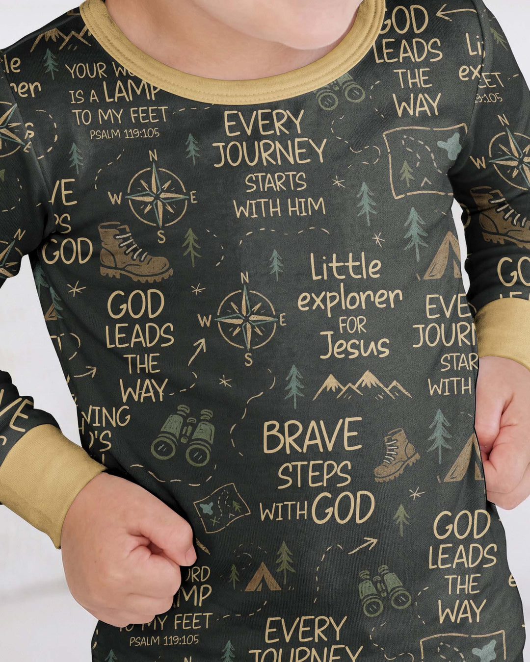 Template Bamboo Two Piece Long Sleeve Pyjamas Set