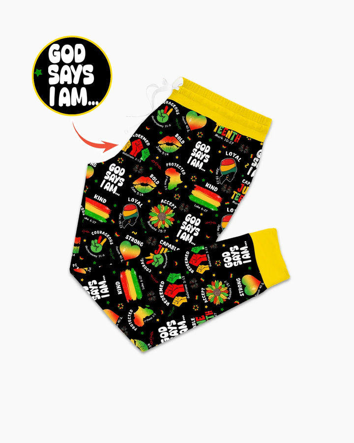 God Says I Am Juneteenth Blessings Bamboo Women Pajama Set