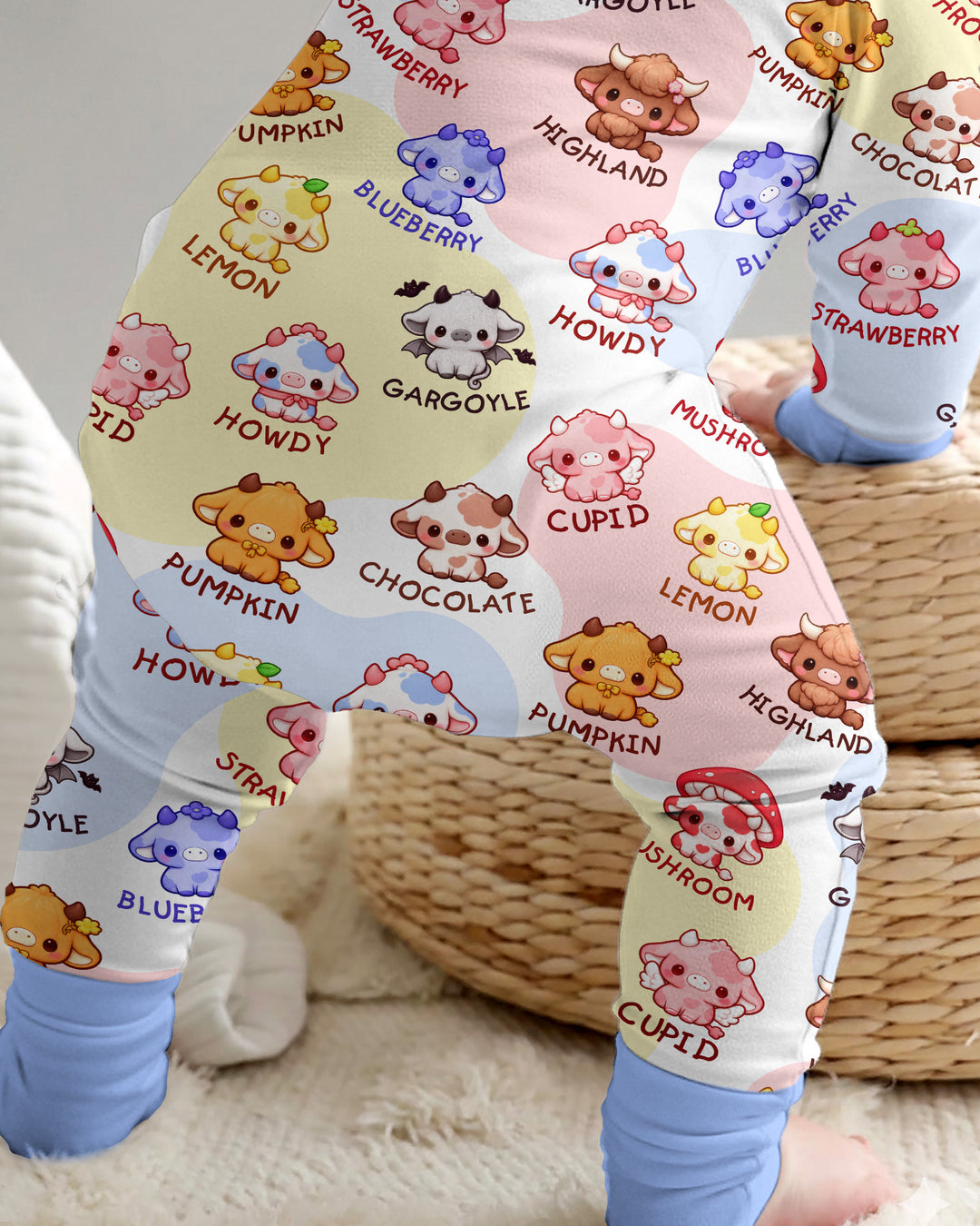 Kawaii Cow Bamboo Convertible Zippy