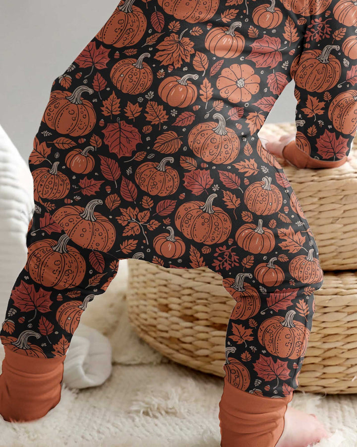 Retro Halloween Pumpkins Bamboo Convertible Zippy