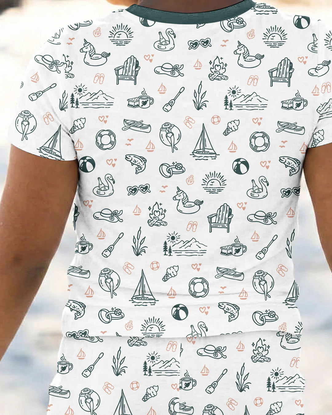Lake Vibe Bamboo Two Piece Short Sleeve Pajama Set