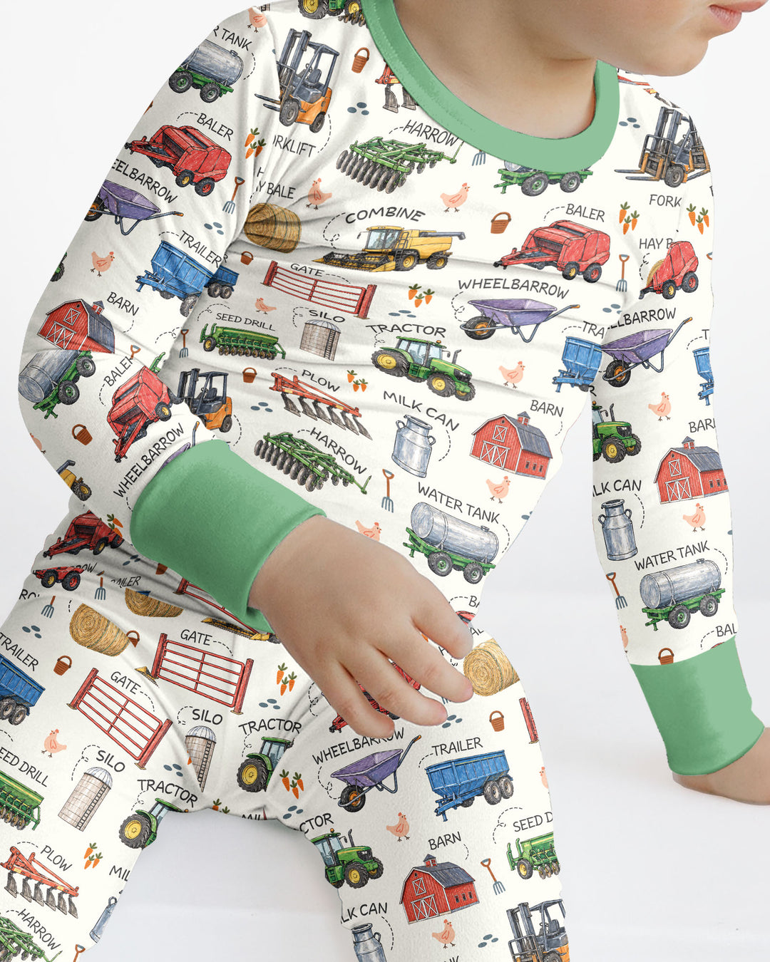 Little Farmer Bamboo Two Piece Long Sleeve Pajama Set