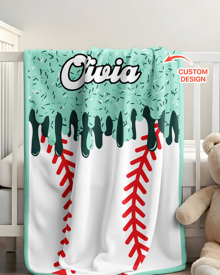 Icecream Drip Scale Bamboo Blanket