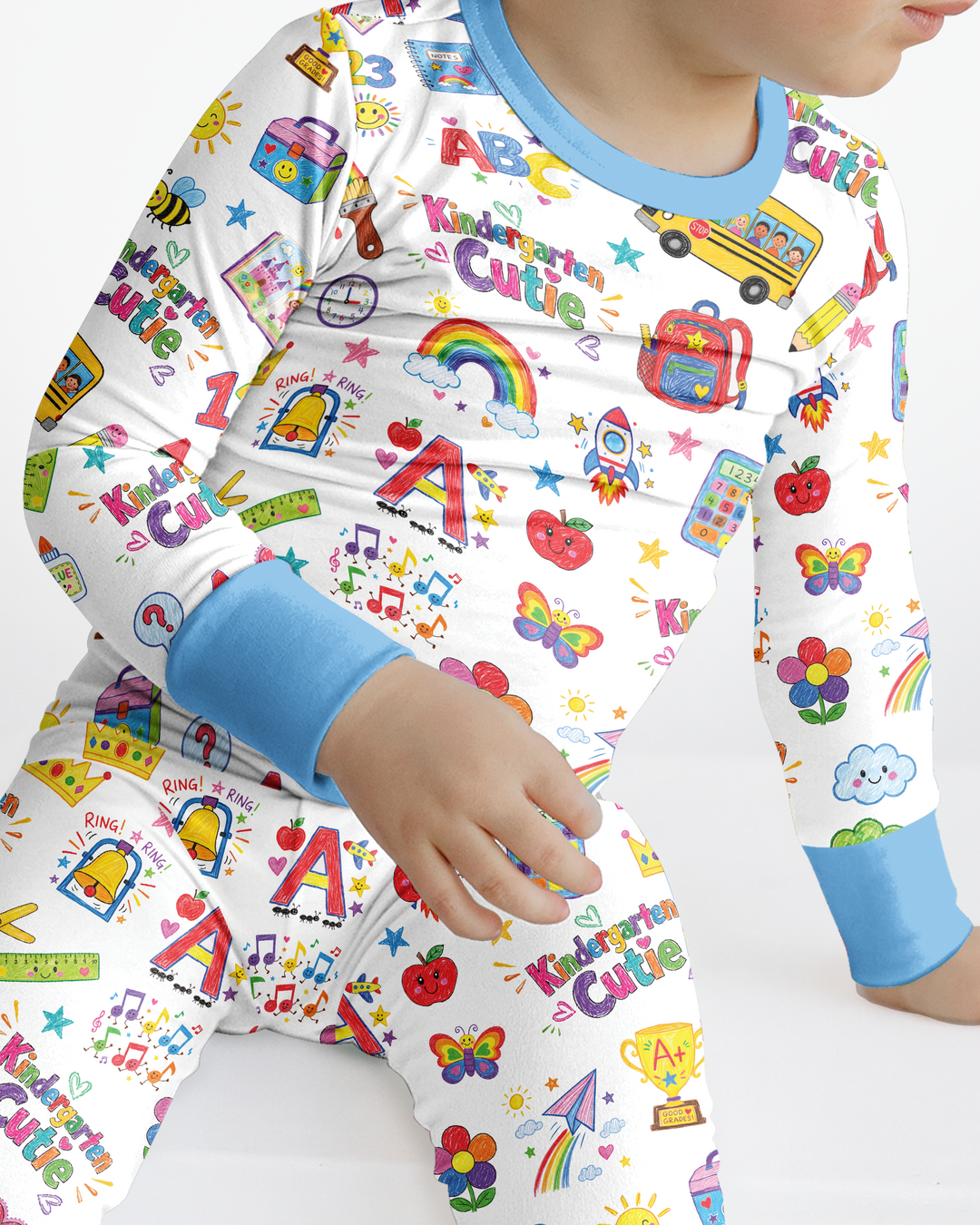 Kindergarten Cutie Bamboo Two Piece Long Sleeve Pajama Set