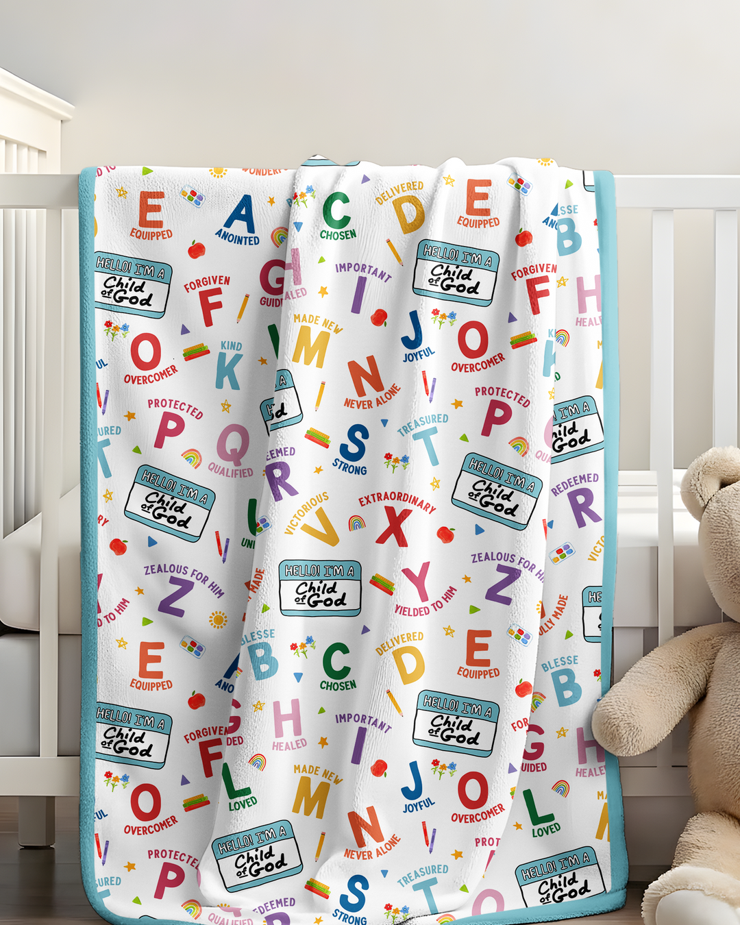 I'm A Child Of God ABCs Bamboo Blanket