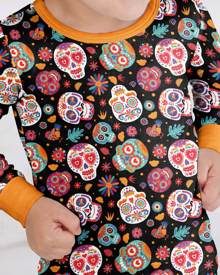 Día de los Muertos Mexico Halloween Bamboo Two Piece Long Sleeve Pajama Set