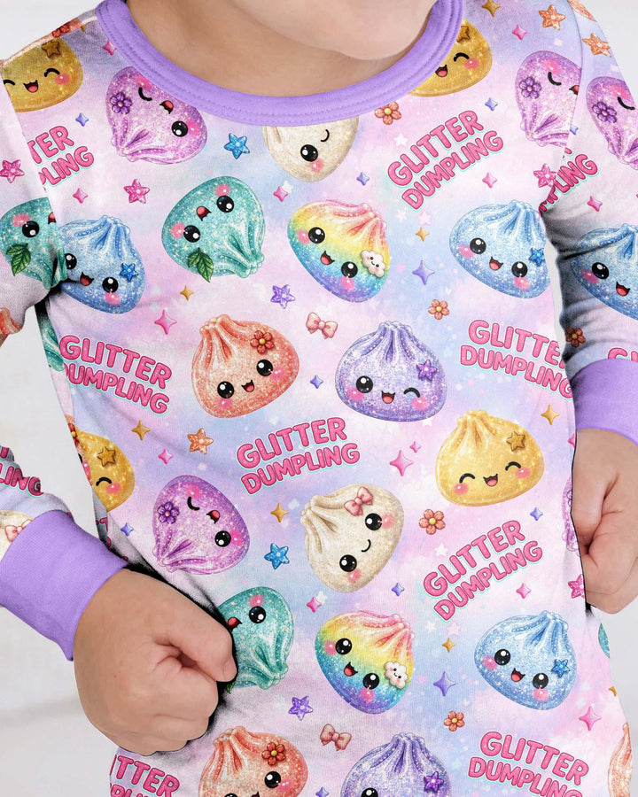 Glitter Dumpling Bamboo Two Piece Long Sleeve Pajama Set