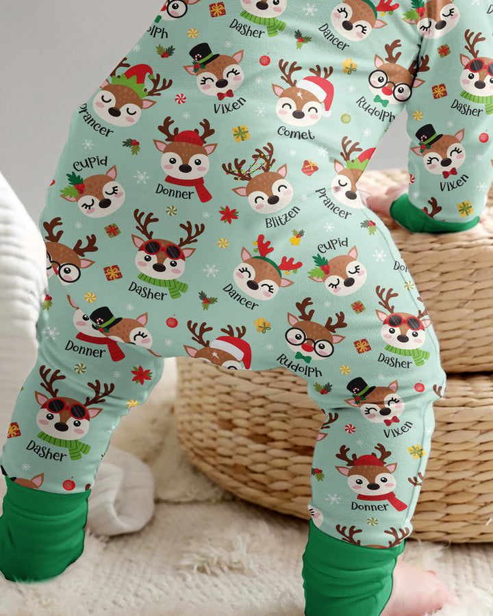 Christmas Reindeer Squad Bamboo Convertible Zippy