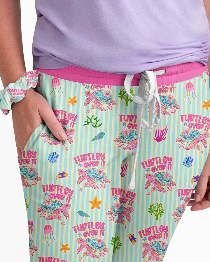 Turtley Over It Family Matching Bamboo Women Pajama Set
