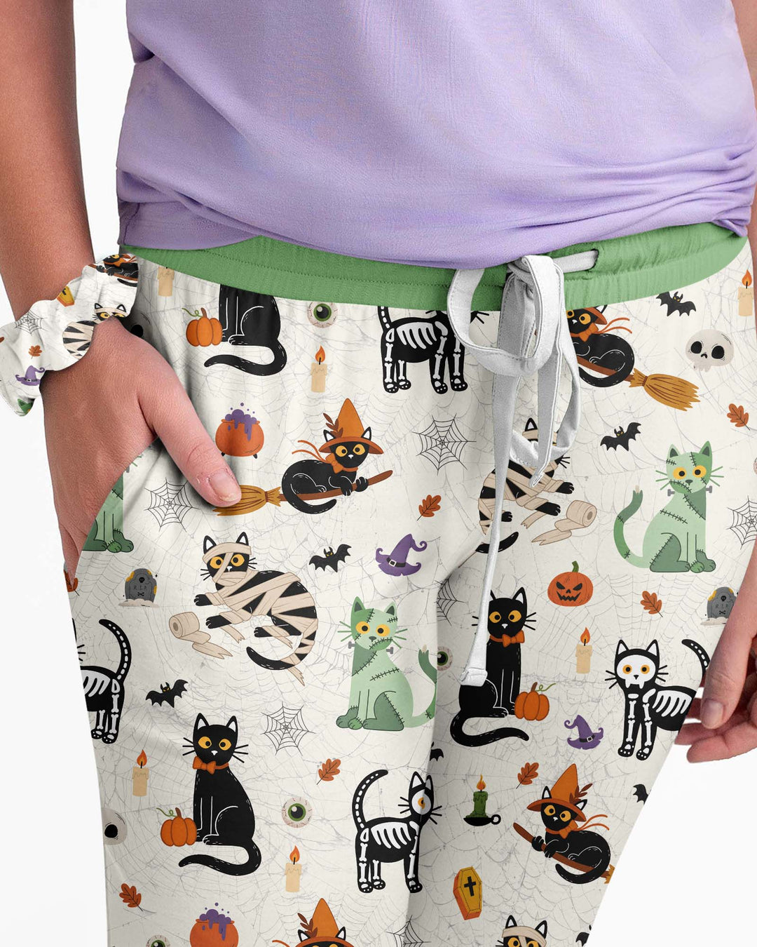 Spooky Cat Squad Bamboo Women Pajama Set