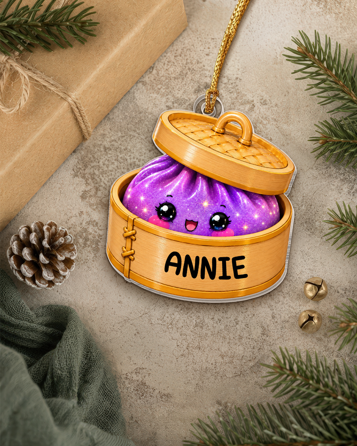 Glitter Dumpling Personalized Acrylic Ornament