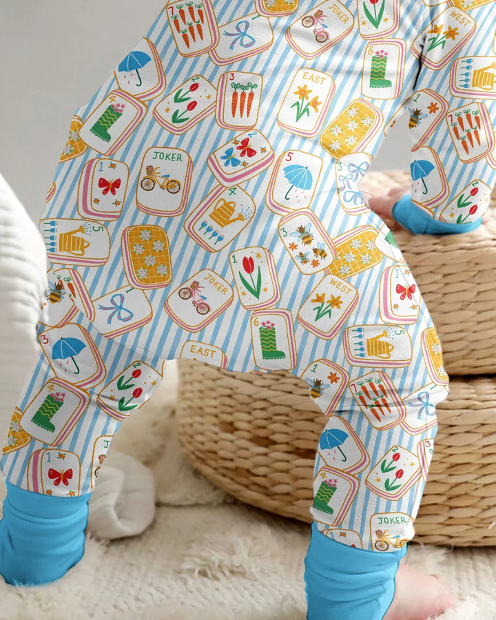 Mahjong Club Mommy & Me Matching Bamboo Convertible Zippy