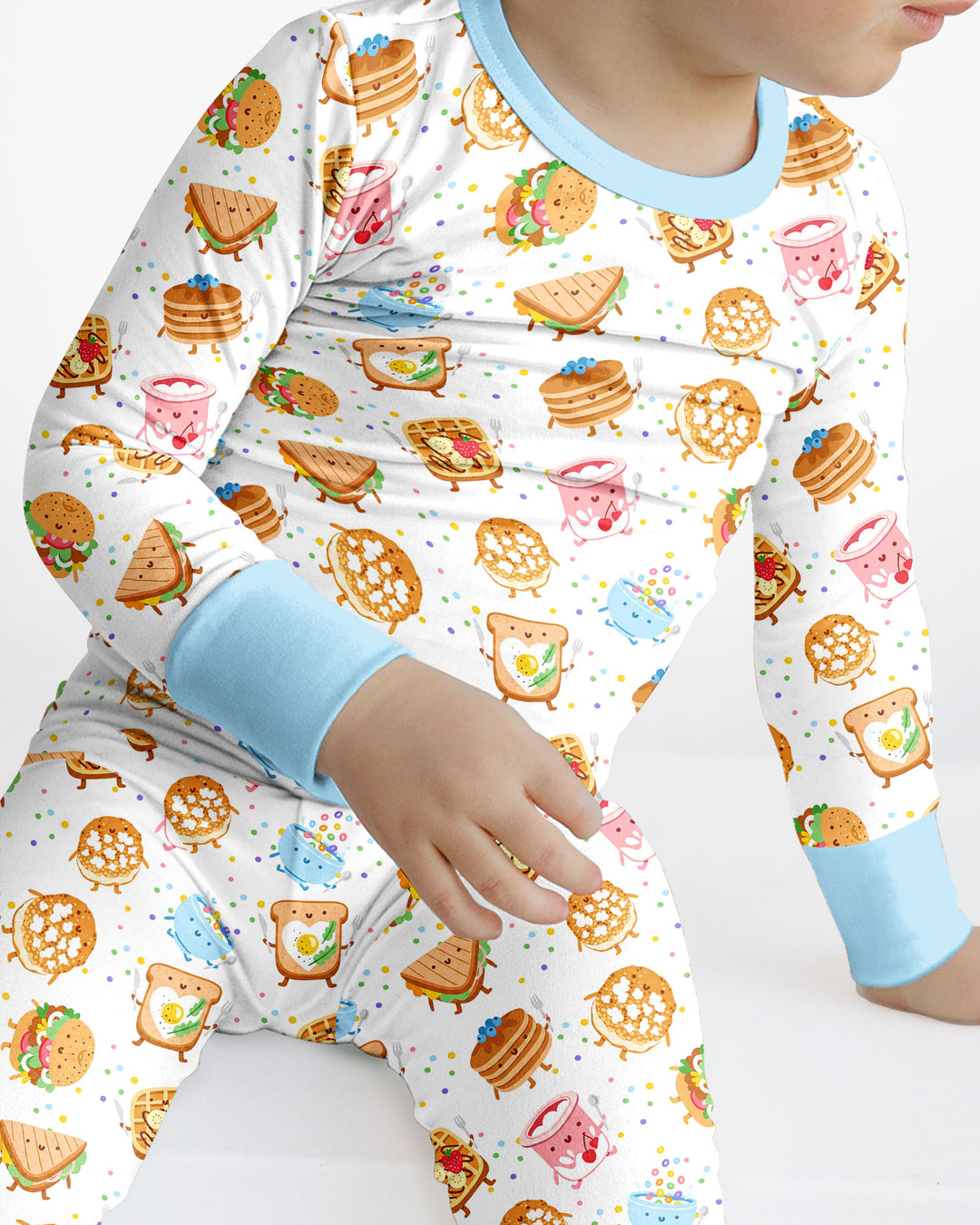 Breakfast Buddies Bamboo Two Piece Long Sleeve Pajama Set