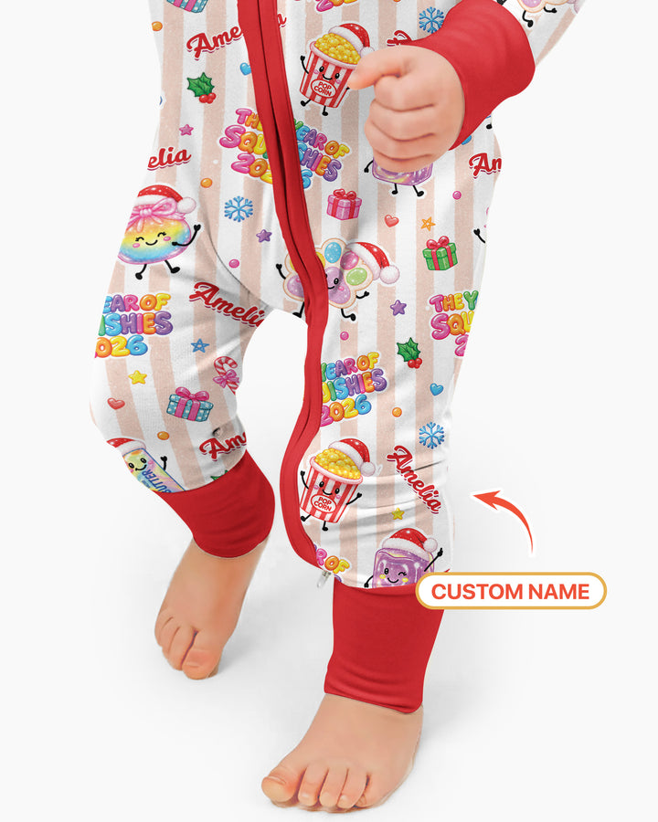 Custom Name The Year of Squishies 2026 Bamboo Convertible Zippy