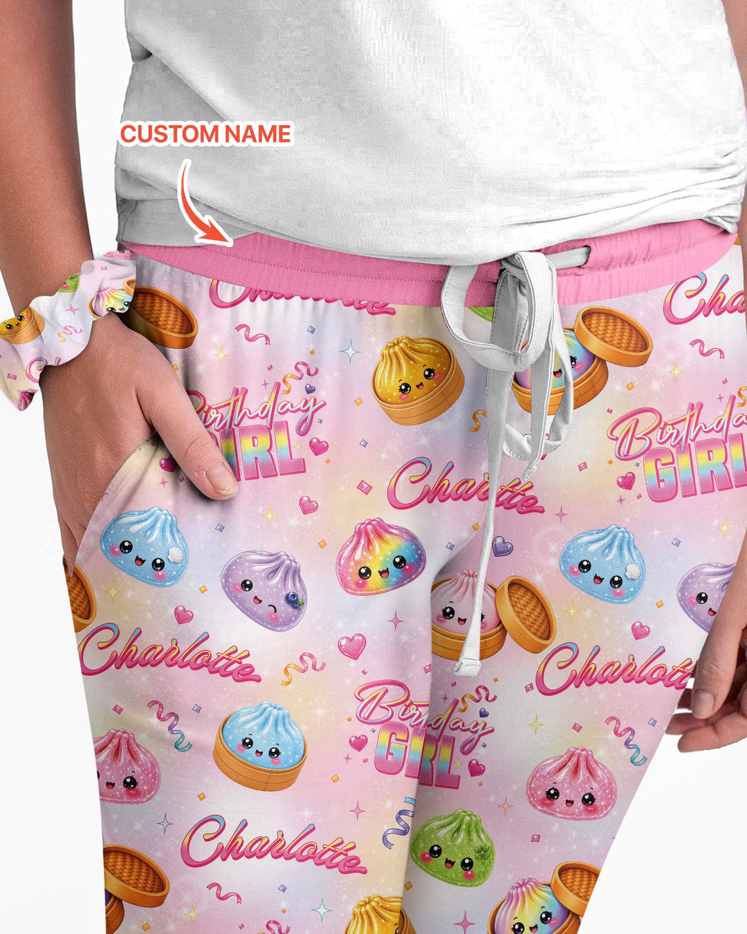 Birthday Girl Glitter Dumpling Bamboo Women Pajama Set