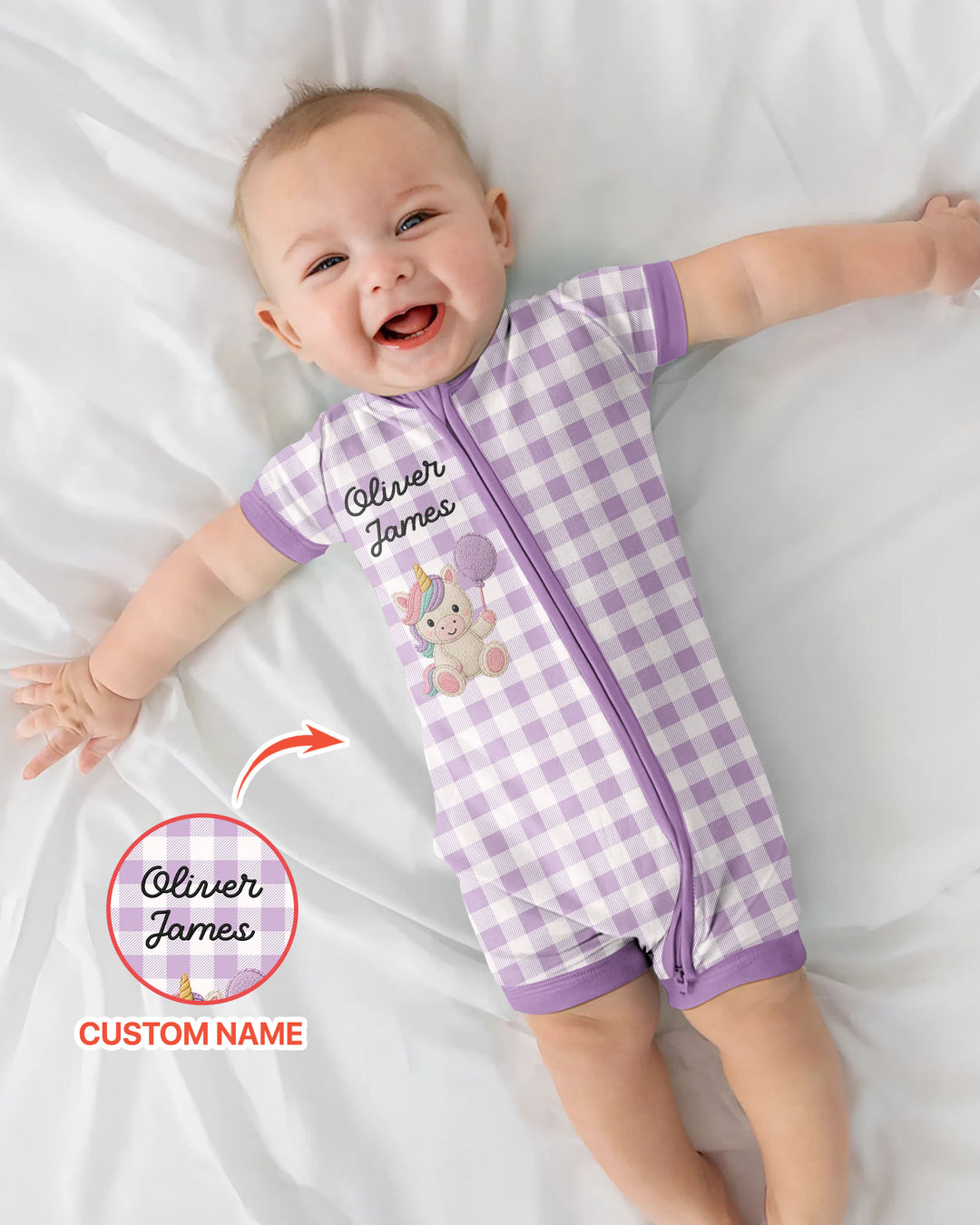 Teddy Bear Baby Bamboo Shorty Zippy