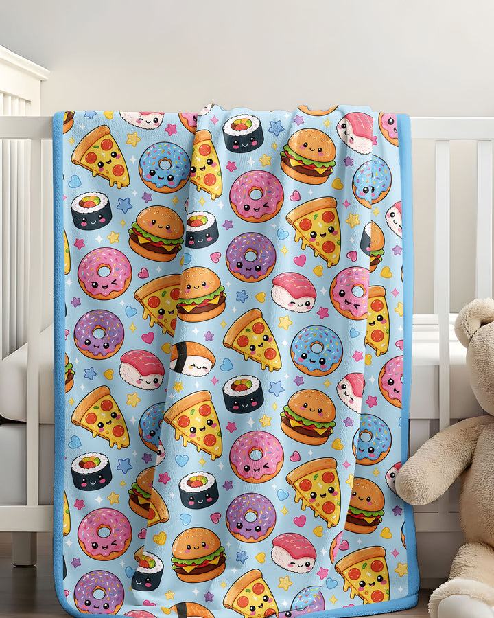 Kawaii Snack Party Bamboo Blanket
