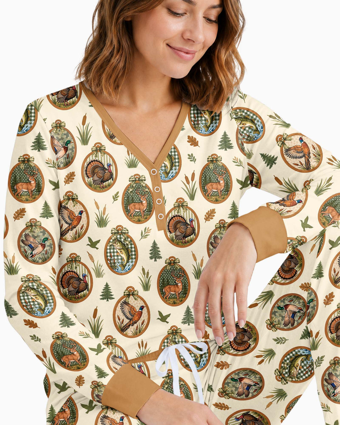 Hunting Season Family Matching Bamboo Women Pajama Set