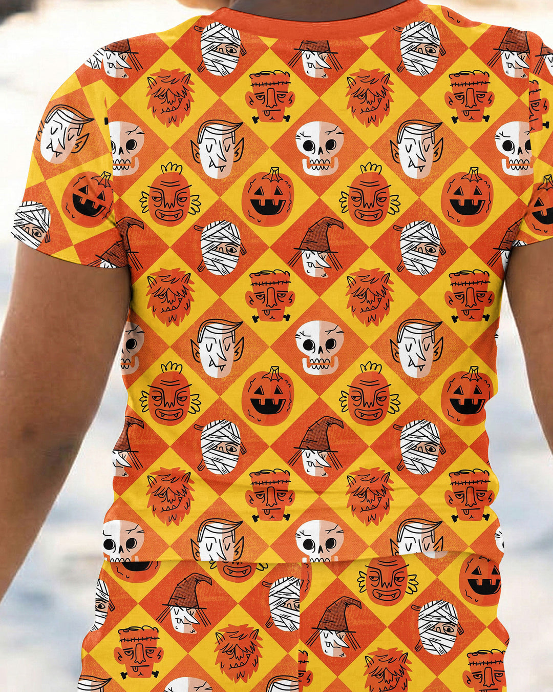 Monster Mix Bamboo Two Piece Short Sleeve Pajama Set