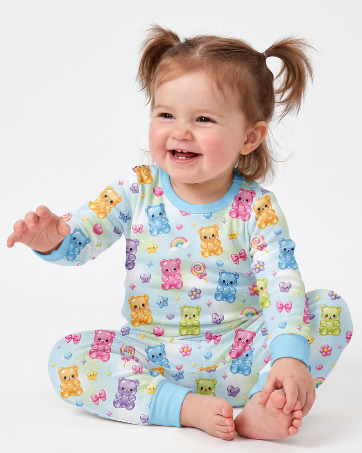 Gummy Bear Candyland Bamboo Two Piece Long Sleeve Pajama Set