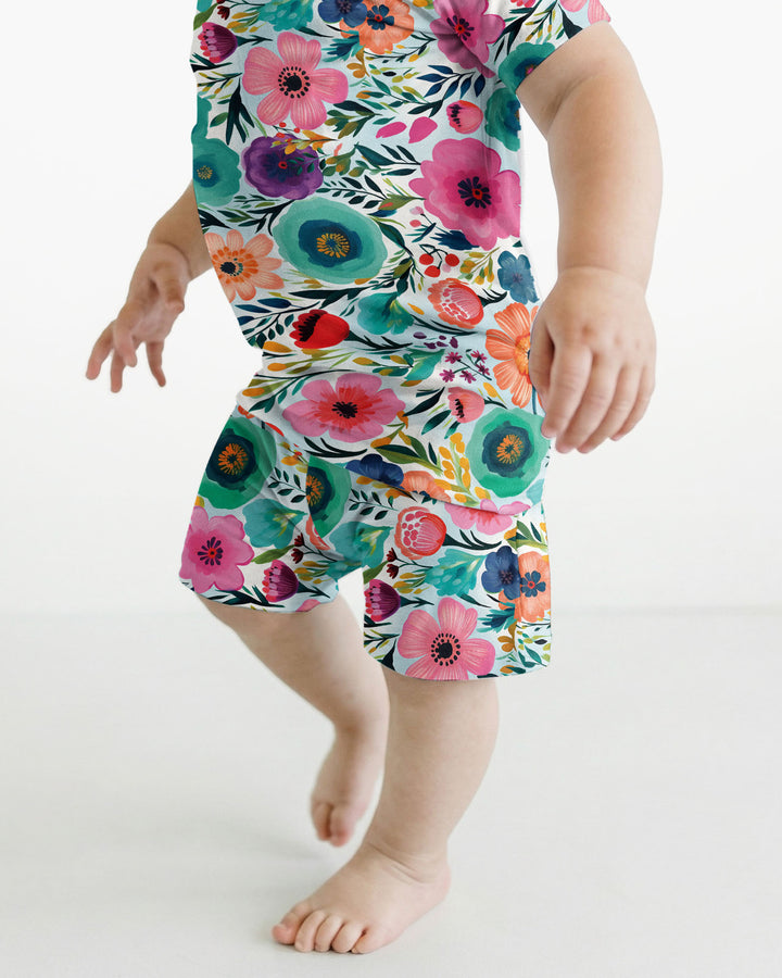 Secret Garden Bamboo Two Piece Short Sleeve Shorts Pyjamas Set