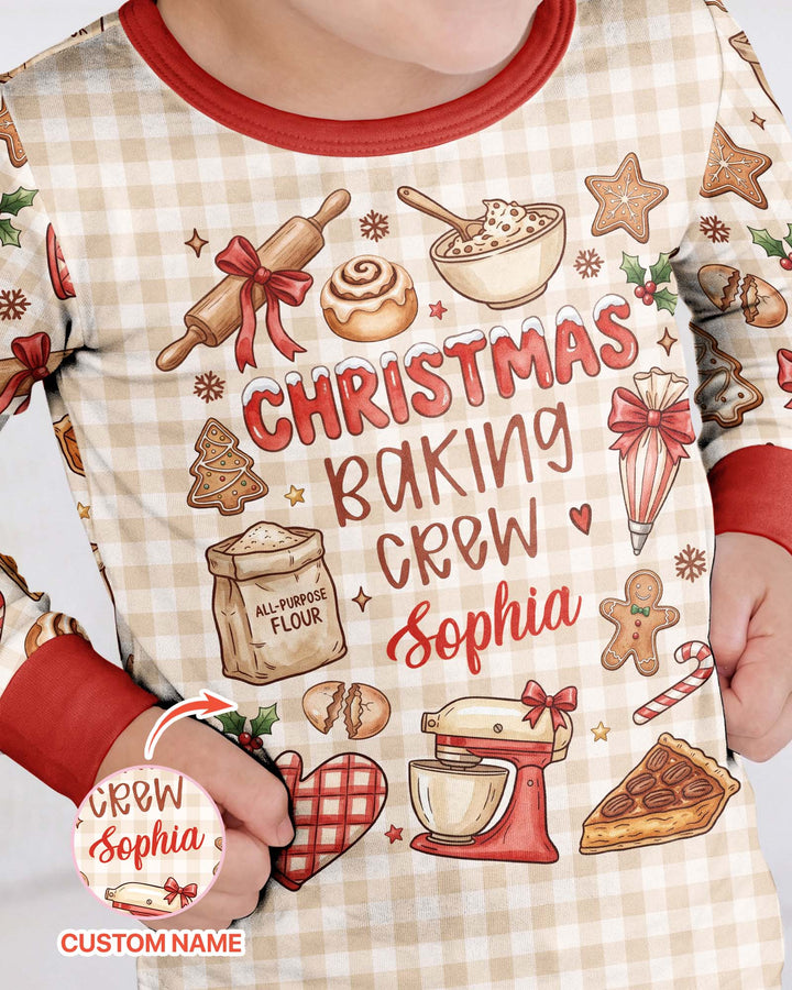 Christmas Baking Crew Bamboo Two Piece Long Sleeve Pajama Set