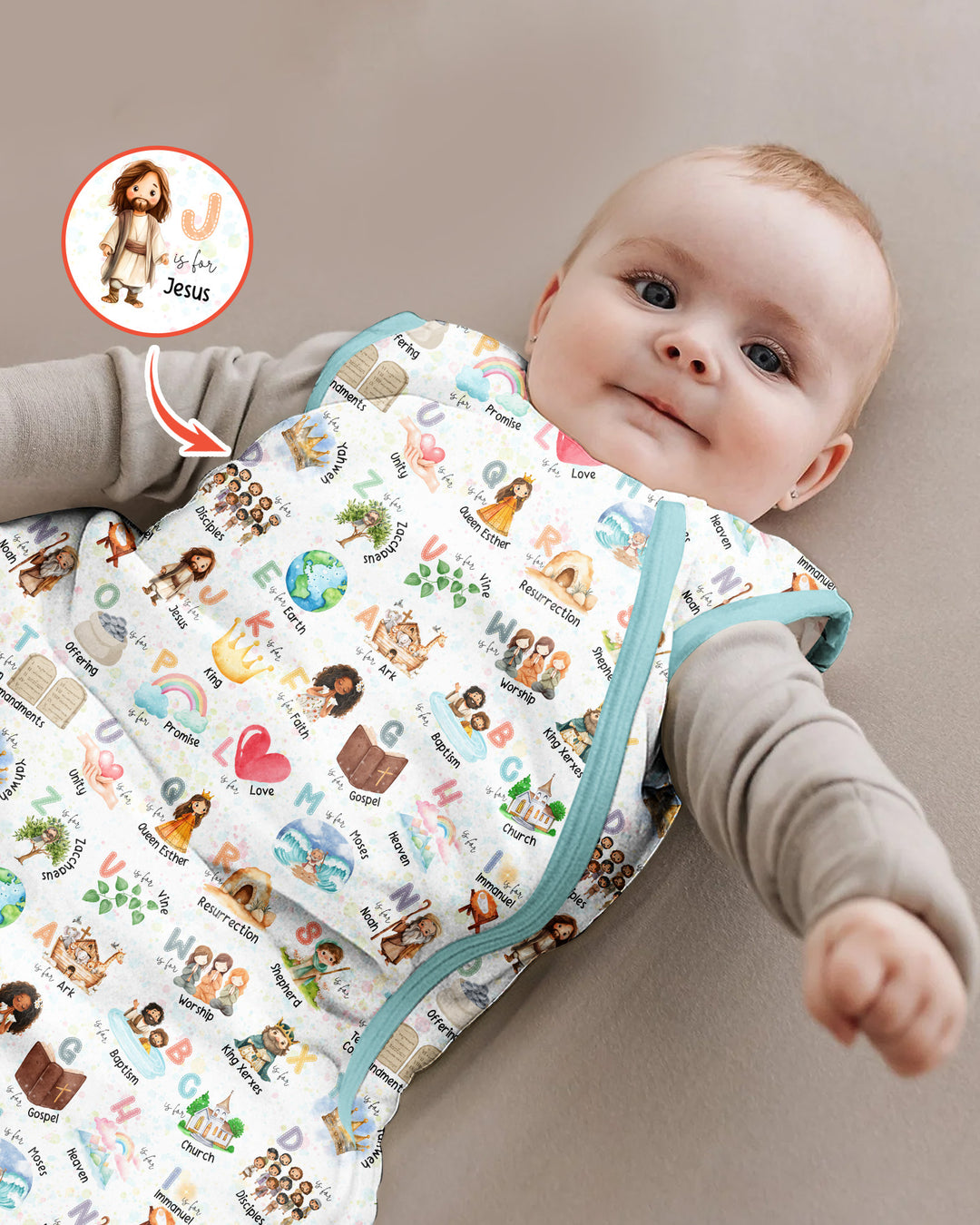 Bible ABC Alphabet Bamboo Sleep Bag
